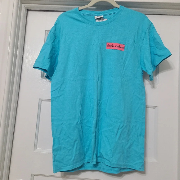 NWT Simply Southern Flip Flops and Dunes T-Shirt 100% Cotton Size Medium - Picture 2 of 6
